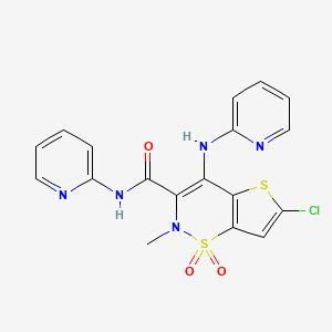 2H-Thieno(2,3-e)-1,2-thiazine-3-carboxamide, 6-chloro-2-methyl-N-(2-pyridinyl)-4-(2-pyridinylamino)-, 1,1-dioxide