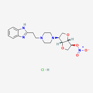 [(3S,3aR,6S,6aS)-3-[4-[2-(1H-benzimidazol-2-yl)ethyl]piperazin-1-yl]-2,3,3a,5,6,6a-hexahydrofuro[3,2-b]furan-6-yl] nitrate;hydrochloride