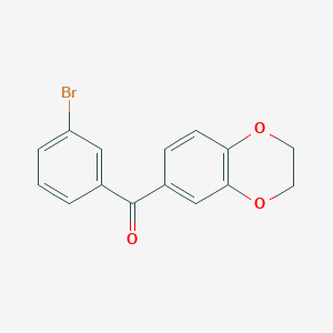 molecular formula C15H11BrO3 B1270918 (3-溴苯基)(2,3-二氢-1,4-苯并二氧杂环-6-基)甲酮 CAS No. 727419-55-8