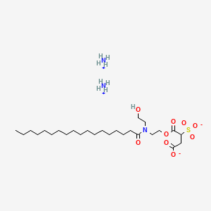 Diammonium 1-(2-((2-hydroxyethyl)(1-oxooctadecyl)amino)ethyl) 2-sulphonatosuccinate