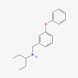 molecular formula C18H23NO B1270927 N-[(3-phenoxyphenyl)methyl]pentan-3-amine CAS No. 423734-02-5