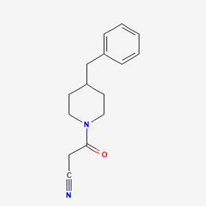 molecular formula C15H18N2O B1270950 3-(4-苄基哌啶-1-基)-3-氧代丙腈 CAS No. 551907-33-6