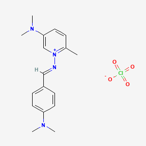 Pyridinium, 5-(dimethylamino)-1-(((4-(dimethylamino)phenyl)methylene)amino)-2-methyl-, perchlorate