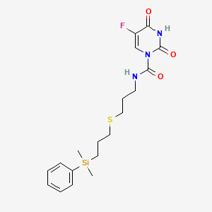 1(2H)-Pyrimidinecarboxamide, 3,4-dihydro-N-(3-((3-(dimethylphenylsilyl)propyl)thio)propyl)-2,4-dioxo-5-fluoro-