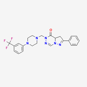 Pyrazolo(1,5-d)(1,2,4)triazin-4(5H)-one, 3,3a-dihydro-2-phenyl-5-((4-(3-(trifluoromethyl)phenyl)-1-piperazinyl)methyl)-