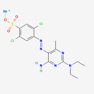 Sodium 4-((4-amino-2-(diethylamino)-6-methyl-5-pyrimidinyl)azo)-2,5-dichlorobenzenesulphonate