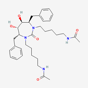 N-(5-((4R,5S,6S,7R)-3-(5-Acetylamino-pentyl)-4,7-dibenzyl-5,6-dihydroxy-2-oxo-perhydro-1,3-diazepin-1-yl)-pentyl)-acetamide