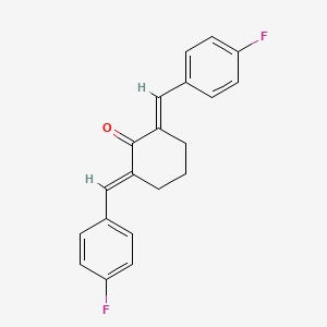 molecular formula C20H16F2O B1270966 2,6-Bis(4-fluorobenzylidene)cyclohexanone CAS No. 395-12-0