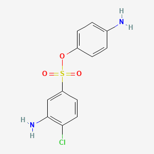 molecular formula C12H11ClN2O3S B1271008 4-氨基苯基 3-氨基-4-氯苯磺酸盐 CAS No. 64910-68-5