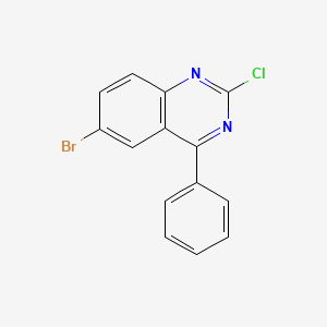 molecular formula C14H8BrClN2 B1271014 6-溴-2-氯-4-苯基喹唑啉 CAS No. 64820-57-1