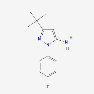 molecular formula C13H16FN3 B1271018 3-叔丁基-1-(4-氟苯基)-1H-吡唑-5-胺 CAS No. 778611-16-8