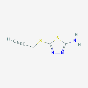 molecular formula C5H5N3S2 B1271024 5-(2-Propynylsulfanyl)-1,3,4-thiadiazol-2-ylamine CAS No. 53918-05-1
