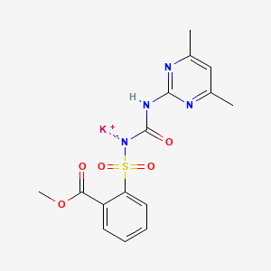 Methyl o-(((((4,6-dimethyl-2-pyrimidinyl)amino)carbonyl)amino)sulphonyl)benzoate, monopotassium salt