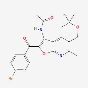 Acetamide, N-(2-(4-bromobenzoyl)-8,9-dihydro-5,8,8-trimethyl-6H-furo(2,3-b)pyrano(4,3-d)pyridin-1-yl)-