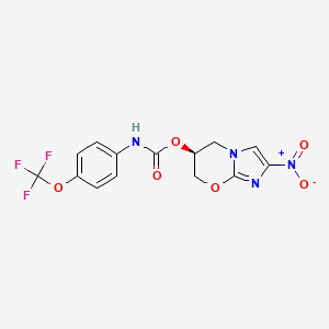 [(6S)-2-nitro-6,7-dihydro-5H-imidazo[2,1-b][1,3]oxazin-6-yl] N-[4-(trifluoromethoxy)phenyl]carbamate