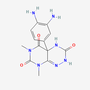 Pyrimido(5,4-e)-1,2,4-triazine-3,5,7(6H)-trione, 2,4,4a,8-tetrahydro-4a-(3,4-diaminophenyl)-6,8-dimethyl-