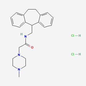 1-Piperazineacetamide, N-((10,11-dihydro-5H-dibenzo(a,d)cyclohepten-5-yl)methyl)-4-methyl-, dihydrochloride