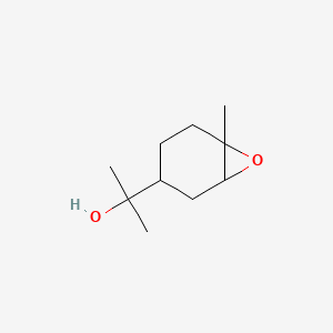 molecular formula C10H18O2 B12710329 7-Oxabicyclo(4.1.0)heptane-3-methanol, alpha,alpha,6-trimethyl- CAS No. 57761-51-0