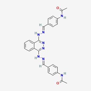 N-(4-(2-(4-(2-(4-(Acetylamino)benzylidene)hydrazino)-1-phthalazinyl)carbohydrazonoyl)phenyl)acetamide