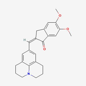 2-((1,2,3,5,6,7-Hexahydropyrido[3,2,1-ij]quinolin-9-yl)methylene)-5,6-dimethoxy-2,3-dihydro-1H-inden-1-one