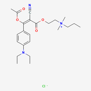 3-(Acetoxy)propyl(2-((2-cyano-3-(4-(diethylamino)phenyl)-1-oxoallyl)oxy)ethyl)dimethylammonium chloride