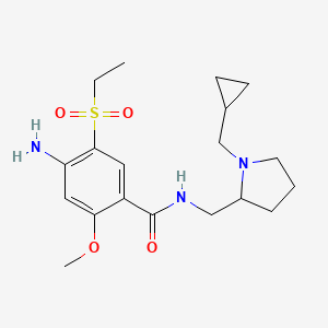 4-Amino-N-((1-(cyclopropylmethyl)-2-pyrrolidinyl)methyl)-5-(ethylsulphonyl)-2-methoxybenzamide