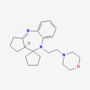 Spiro(benzo(b)cyclopenta(e)(1,4)diazepine-10(1H),1'-cyclopentane), 2,3,9,10a-tetrahydro-9-(2-(4-morpholinyl)ethyl)-