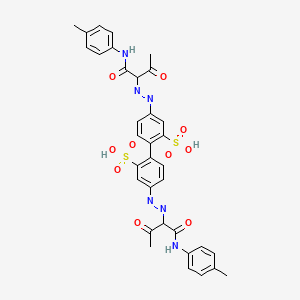 4,4'-Bis((1-(((4-methylphenyl)amino)carbonyl)-2-oxopropyl)azo)(1,1'-biphenyl)-2,2'-disulphonic acid