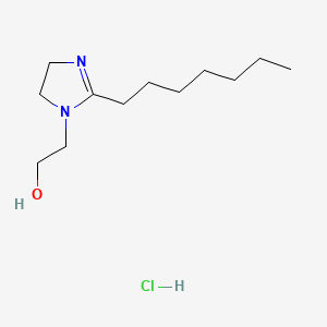 molecular formula C12H25ClN2O B12710451 2-Heptyl-4,5-dihydro-1H-imidazol-1-ethanol monohydrochloride CAS No. 94108-88-0