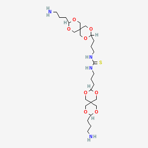 1,3-(Bis(3-(9-(3-aminopropyl)-2,4,8,10-tetraoxaspiro(5.5)undec-3-yl)propyl))thiourea