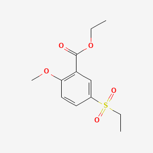 Ethyl 5-(ethylsulphonyl)-o-anisate