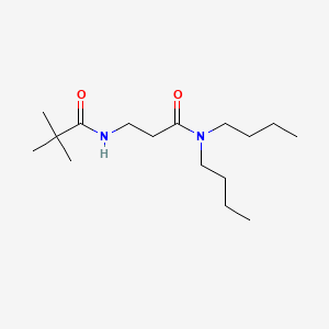 molecular formula C16H32N2O2 B12710487 Propanamide, N-(3-(dibutylamino)-3-oxopropyl)-2,2-dimethyl- CAS No. 82024-11-1