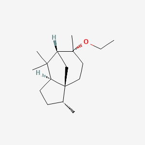 molecular formula C17H30O B12710493 (3R-(3alpha,3abeta,6alpha,7beta,8aalpha))-6-Ethoxyoctahydro-3,6,8,8-tetramethyl-1H-3a,7-methanoazulene CAS No. 93776-95-5