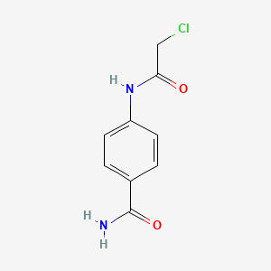 molecular formula C9H9ClN2O2 B1271052 4-[(氯乙酰)氨基]苯甲酰胺 CAS No. 85126-67-6