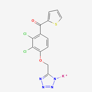 (2,3-Dichloro-4-(1H-tetrazol-5-ylmethoxy)phenyl)-2-thienylmethanone, potassium salt