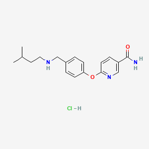 6-[4-[(3-methylbutylamino)methyl]phenoxy]pyridine-3-carboxamide;hydrochloride