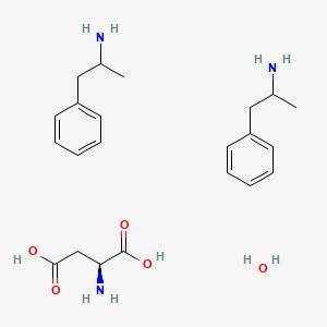 molecular formula C22H35N3O5 B12710596 Amphetamine aspartate monohydrate CAS No. 851591-76-9