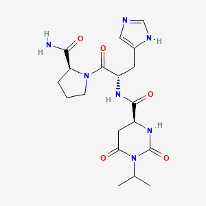 L-Prolinamide, N-((hexahydro-1-(1-methylethyl)-2,6-dioxo-4-pyrimidinyl)carbonyl)-L-histidyl-,(S)-, hydrate