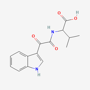 molecular formula C15H16N2O4 B12710630 DL-N-(3-Indolyloxalyl)valine CAS No. 97500-64-6