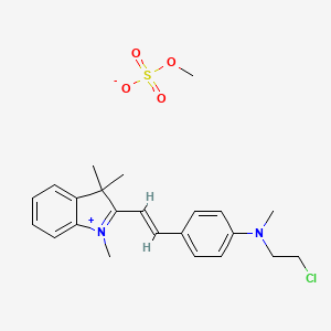 2-(2-(4-((2-Chloroethyl)methylamino)phenyl)vinyl)-1,3,3-trimethyl-3H-indolium methyl sulphate