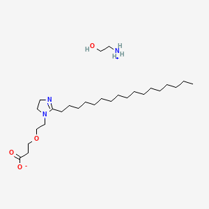 molecular formula C27H55N3O4 B12710703 (2-Hydroxyethyl)ammonium 3-(2-(2-heptadecyl-4,5-dihydro-1H-imidazol-1-yl)ethoxy)propionate CAS No. 94108-87-9