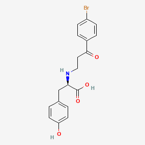 molecular formula C18H18BrNO4 B12710721 D-Tyrosine, N-(3-(4-bromophenyl)-3-oxopropyl)- CAS No. 85975-33-3