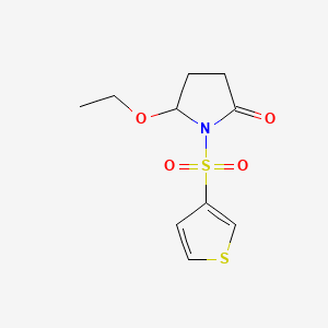 molecular formula C10H13NO4S2 B12710801 5-Ethoxy-1-(3-thienylsulfonyl)-2-pyrrolidinone CAS No. 111711-67-2