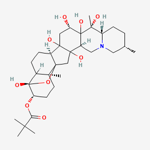 molecular formula C32H51NO9 B12710805 Veracevine, 3-pivaloyl- CAS No. 136060-42-9