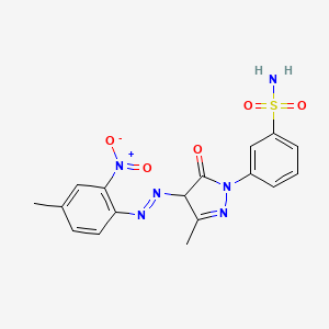 3-(4,5-Dihydro-3-methyl-4-((4-methyl-2-nitrophenyl)azo)-5-oxo-1H-pyrazol-1-yl)benzenesulphonamide