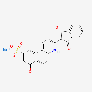 Sodium 3-(2,3-dihydro-1,3-dioxo-1H-inden-2-YL)-7-hydroxybenzo[F]quinoline-9-sulphonate