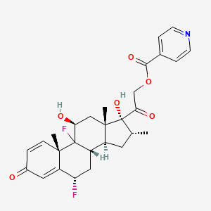 6alpha,9-Difluoro-11beta,17,21-trihydroxy-16alpha-methylpregna-1,4-diene-3,20-dione 21-isonicotinate