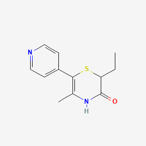 2-Ethyl-5-methyl-6-(4-pyridinyl)-2H-1,4-thiazin-3(4H)-one