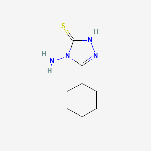 molecular formula C8H14N4S B1271087 4-氨基-5-环己基-4H-[1,2,4]三唑-3-硫醇 CAS No. 61019-28-1