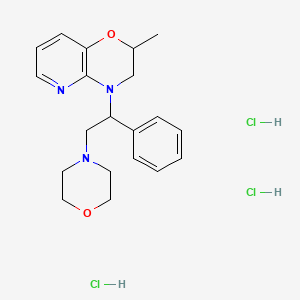 2H-Pyrido(3,2-b)-1,4-oxazine, 3,4-dihydro-2-methyl-4-(2-(4-morpholinyl)-1-phenylethyl)-, trihydrochloride